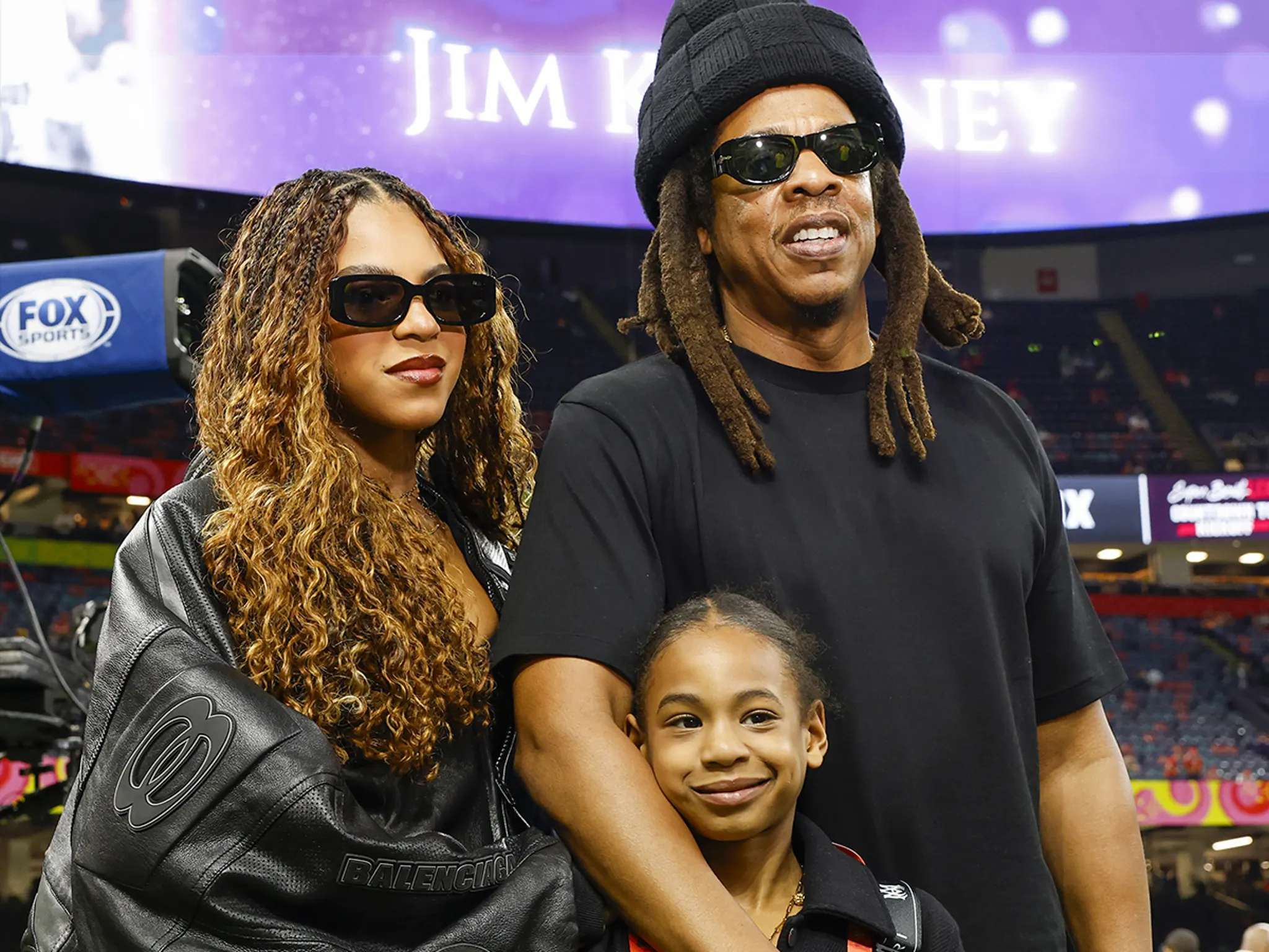 Jay-Z Makes a Family Appearance With Blue Ivy and Rumi at Super Bowl 2026
